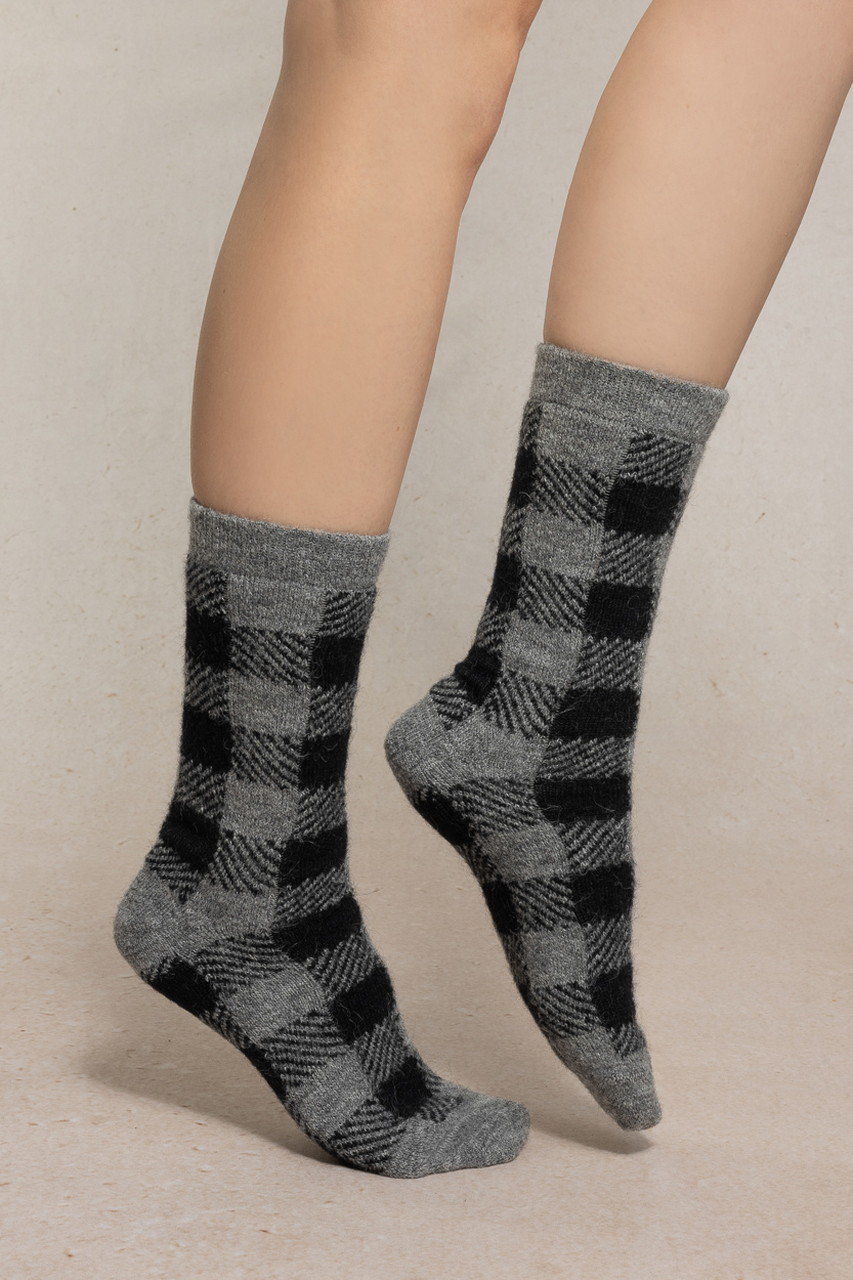 6571 タータンチェックウールソックス