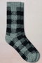 6571 タータンチェックウールソックス ブルーフォレ/BLEUFORET