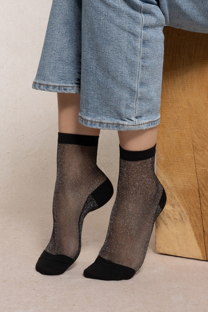 6588 シースルーアンクルソックス