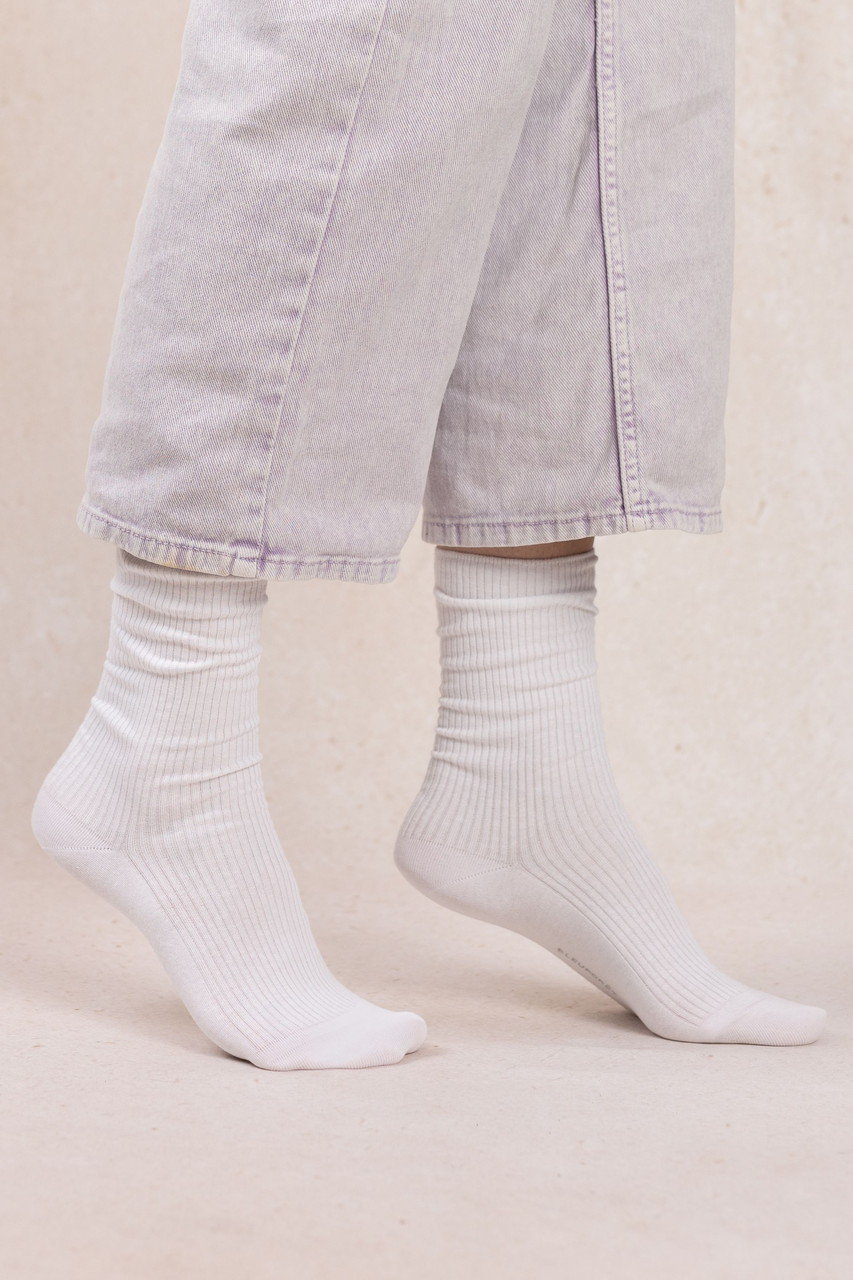 ブルーフォレ/BLEUFORETの6398 コットンリブソックス(ホワイト/4311000100)