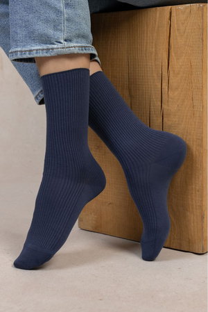 ブルーフォレ/BLEUFORETの6398 コットンリブソックス(140700/140701)