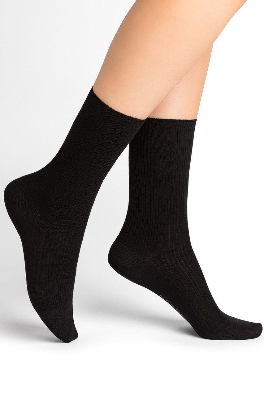 ブルーフォレ/BLEUFORETの6398 コットンリブソックス(ブラック/4311000100)