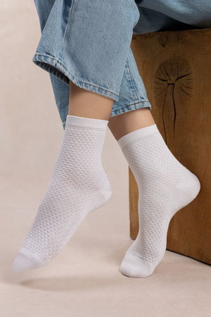 ブルーフォレ/BLEUFORETの6608 ハニカムアンクルソックス(140700/140701)