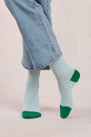 ブルーフォレ/BLEUFORETの6537 コットンボーダーソックス(140700/140701)