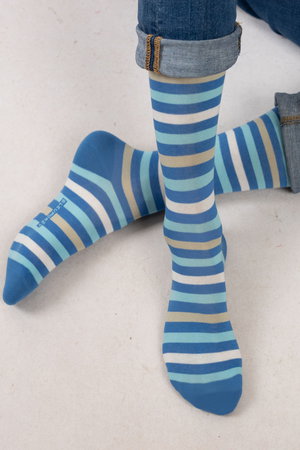 ブルーフォレ/BLEUFORETの【MEN】7122 マルチカラーボーダーソックス(140700/140701)