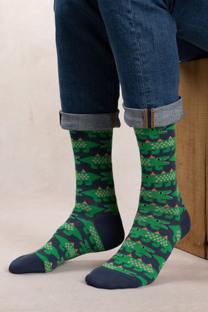 ブルーフォレ/BLEUFORETの【MEN】7133 クロコダイルモチーフソックス(140700/140701)