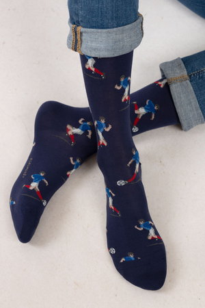 ブルーフォレ/BLEUFORETの【MEN】7137 サッカーモチーフソックス(140700/140701)