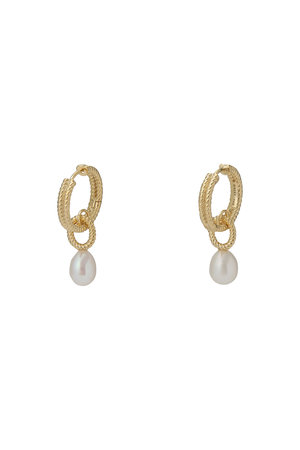 デイジー ロンドン/DAISY LONDONのDOUBLE ROPE PEARL DROP ピアス(150100/150101)