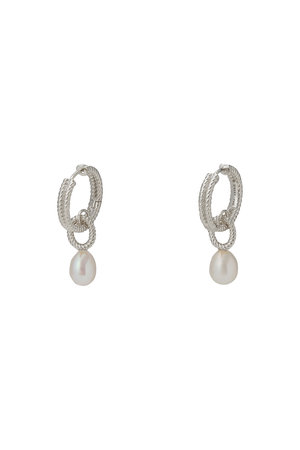 デイジー ロンドン/DAISY LONDONのDOUBLE ROPE PEARL DROP ピアス(150100/150101)