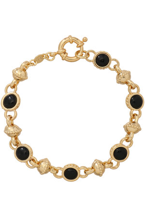 デイジー ロンドン/DAISY LONDONの【Polly Sayer】Black Onyx Chain ブレスレット ゴールド(150300/150302)