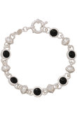 【Polly Sayer】Black Onyx Chain ブレスレット シルバー