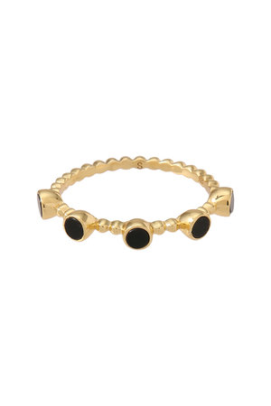 デイジー ロンドン/DAISY LONDONの【Polly Sayer】Black Onyx Bobble リング ゴールド(150400/150401)