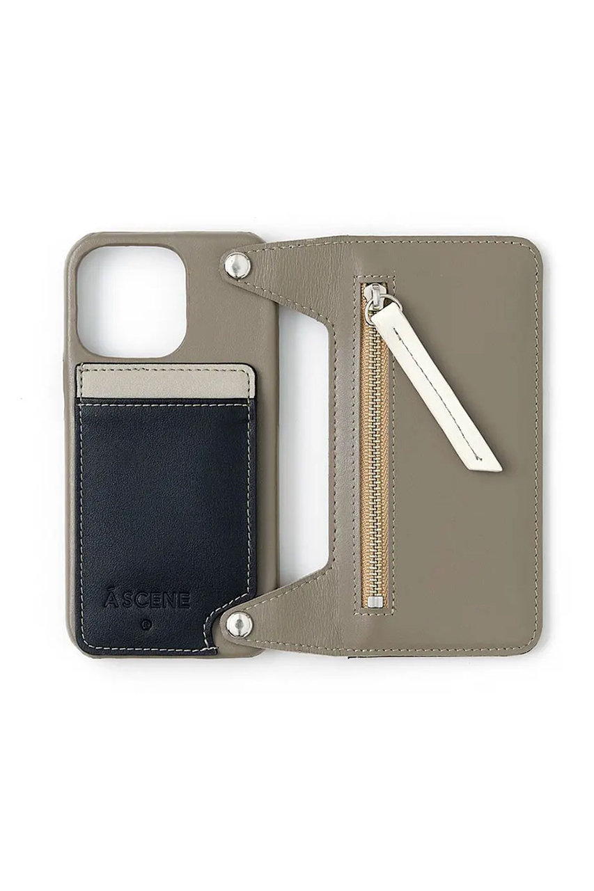エーシーン/A SCENEのiPhone12/12Pro Crazy color leather case(ベージュ/AS02_022)