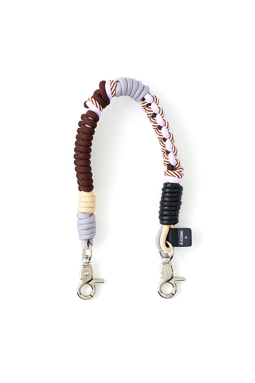 エーシーン/A SCENEのDesign paracord strap(パープル×チョコ/AS03_003)