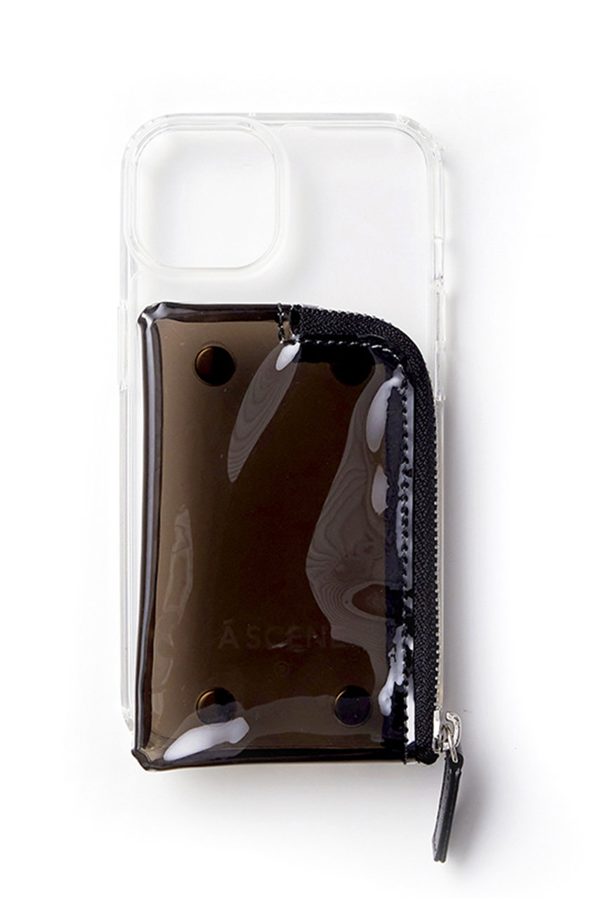 エーシーン/A SCENEのiPhone13/13Pro/13ProMax B&C PVC clear case(ブラック/AS02_035)