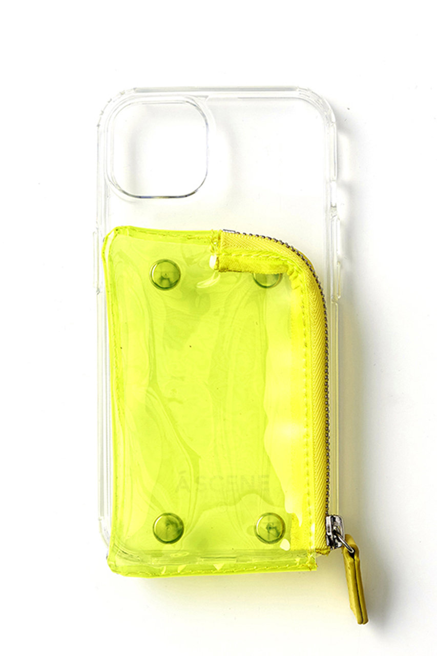 エーシーン/A SCENEのiPhone14/14Pro/14ProMax B&C PVC clear case(イエロー/AS02_035)