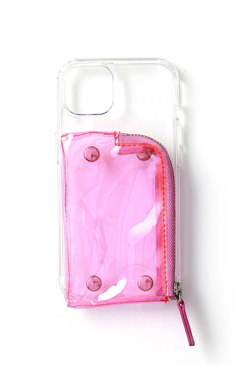 エーシーン/A SCENEのiPhone14/14Pro/14ProMax B&C PVC clear case(ピンク/AS02_035)