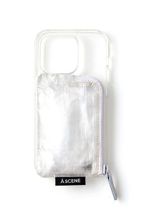 エーシーン/A SCENEのiPhone15/15Pro B&C clear case with Dyneema(141000/141001)