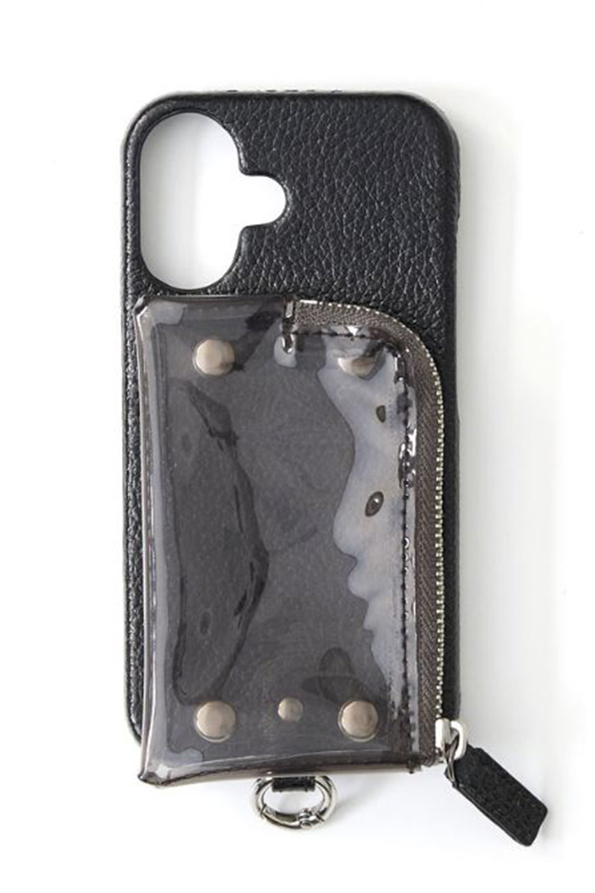 A SCENE iPhone16/16Pro PVC leather case (ブラック, 16Pro) エーシーン ELLE SHOP A SCENE iPhone16/16Pro PVC leather case (ブラック, 16Pro) エーシーン ELLE SHOP