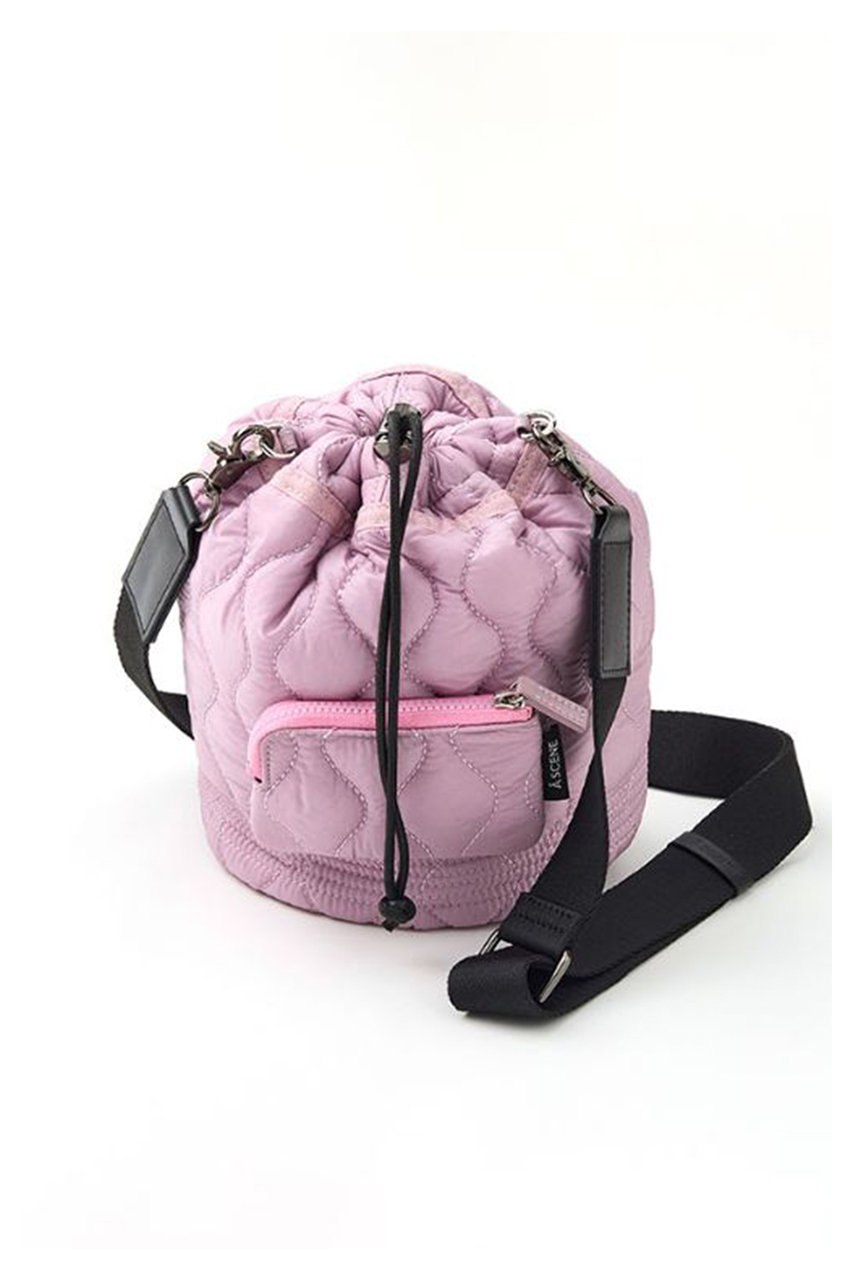 A SCENE Kinchaku shoulder -quilt- (ピンク, F) エーシーン ELLE SHOP