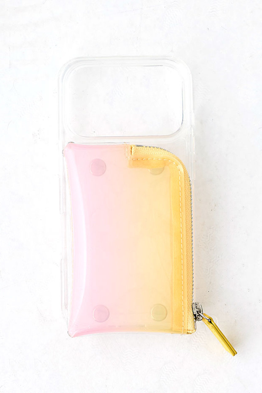 エーシーン/A SCENEのiPhone17/17Pro/17ProMax B&C PVC clear case(pinkyellow/AS02_035)