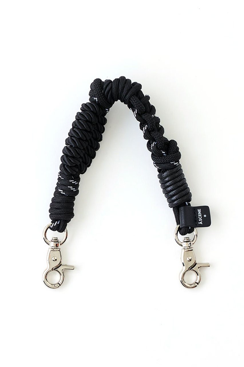 エーシーン/A SCENEのDesign paracord mini strap(black/AS03_017)