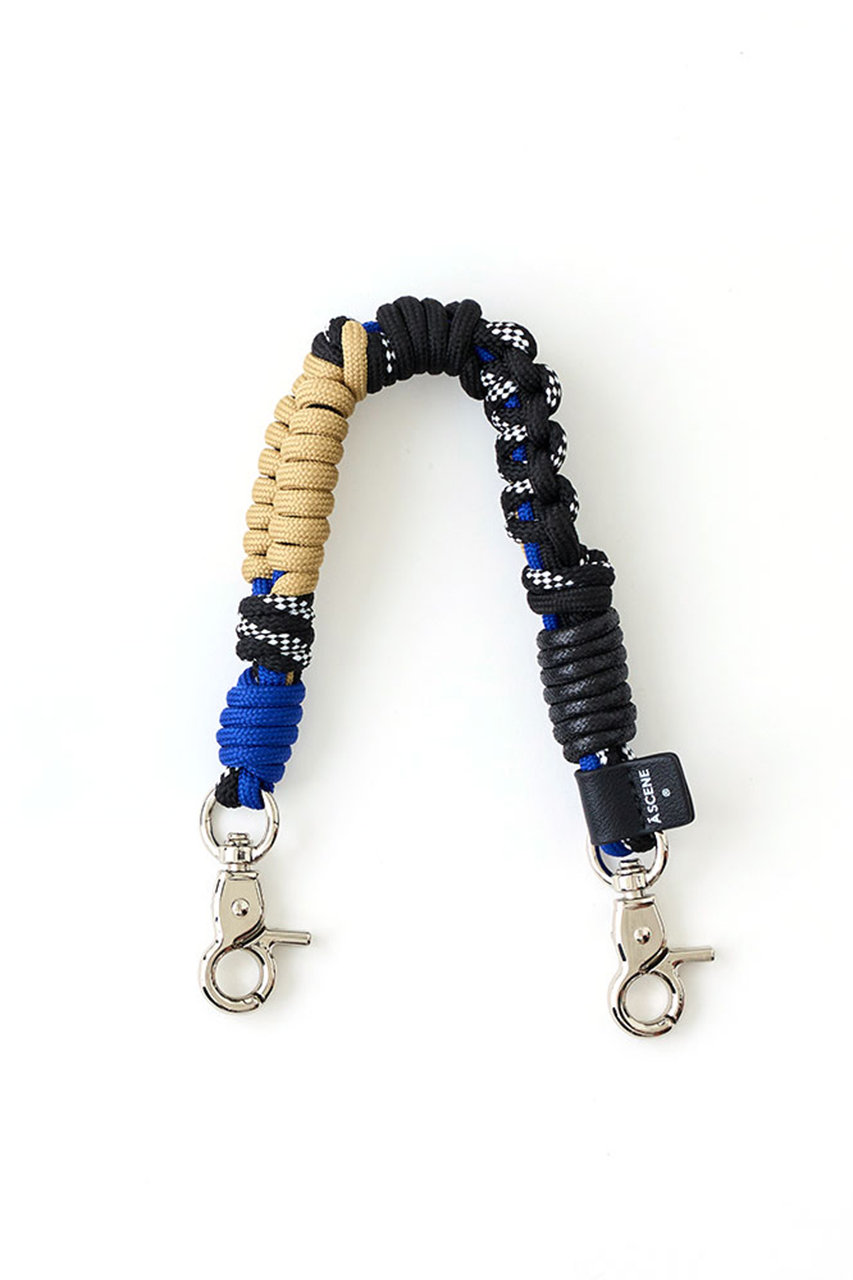 エーシーン/A SCENEのDesign paracord mini strap(blue×black/AS03_017)