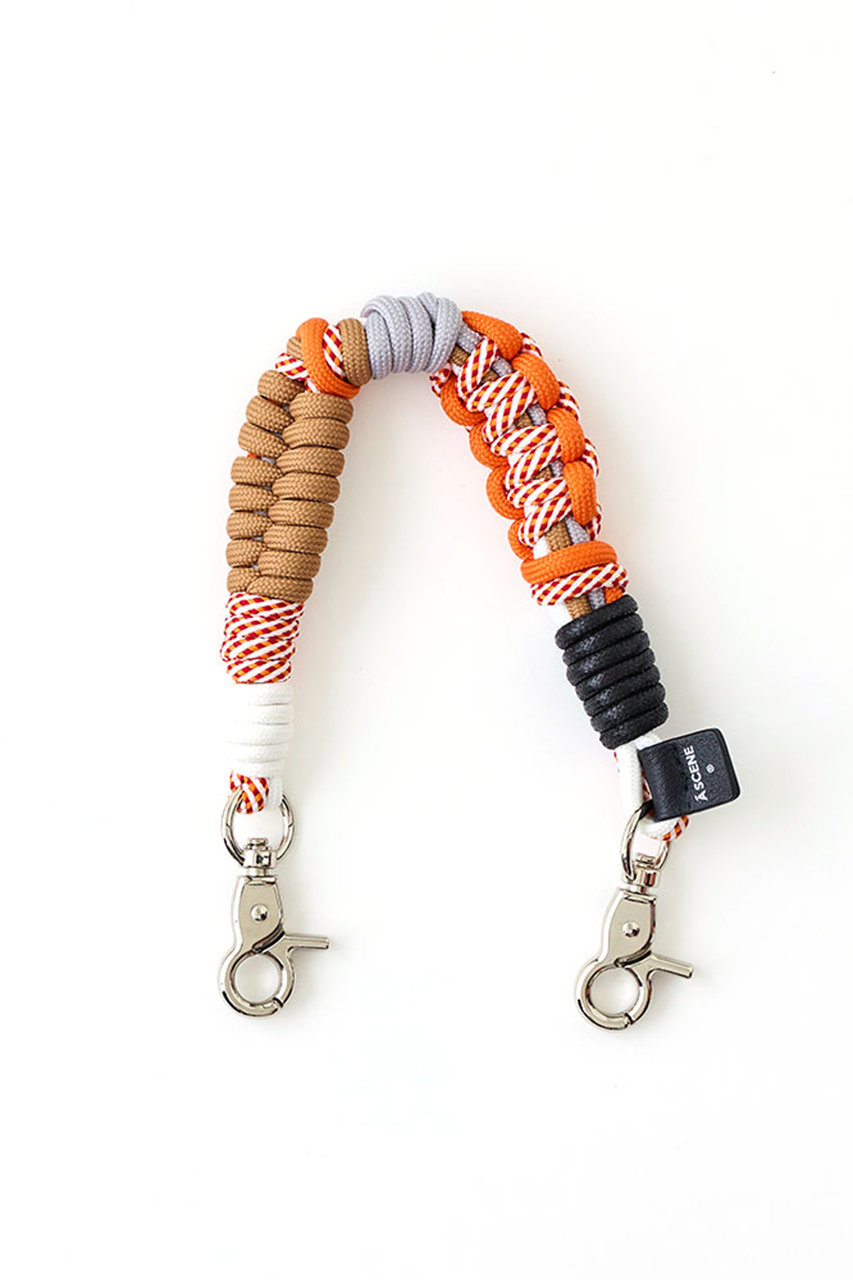 エーシーン/A SCENEのDesign paracord mini strap(orange×beige/AS03_017)