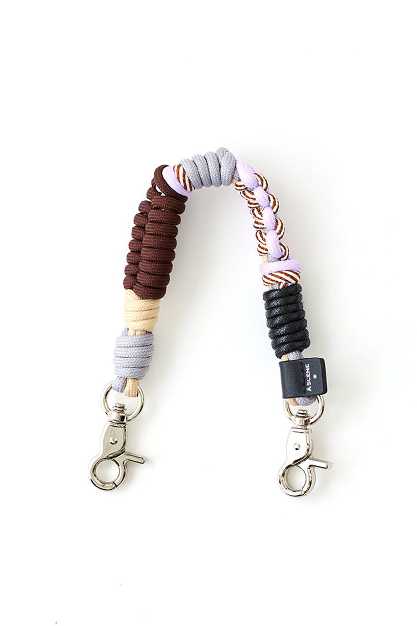 エーシーン/A SCENEのDesign paracord mini strap(purple×choco/AS03_017)