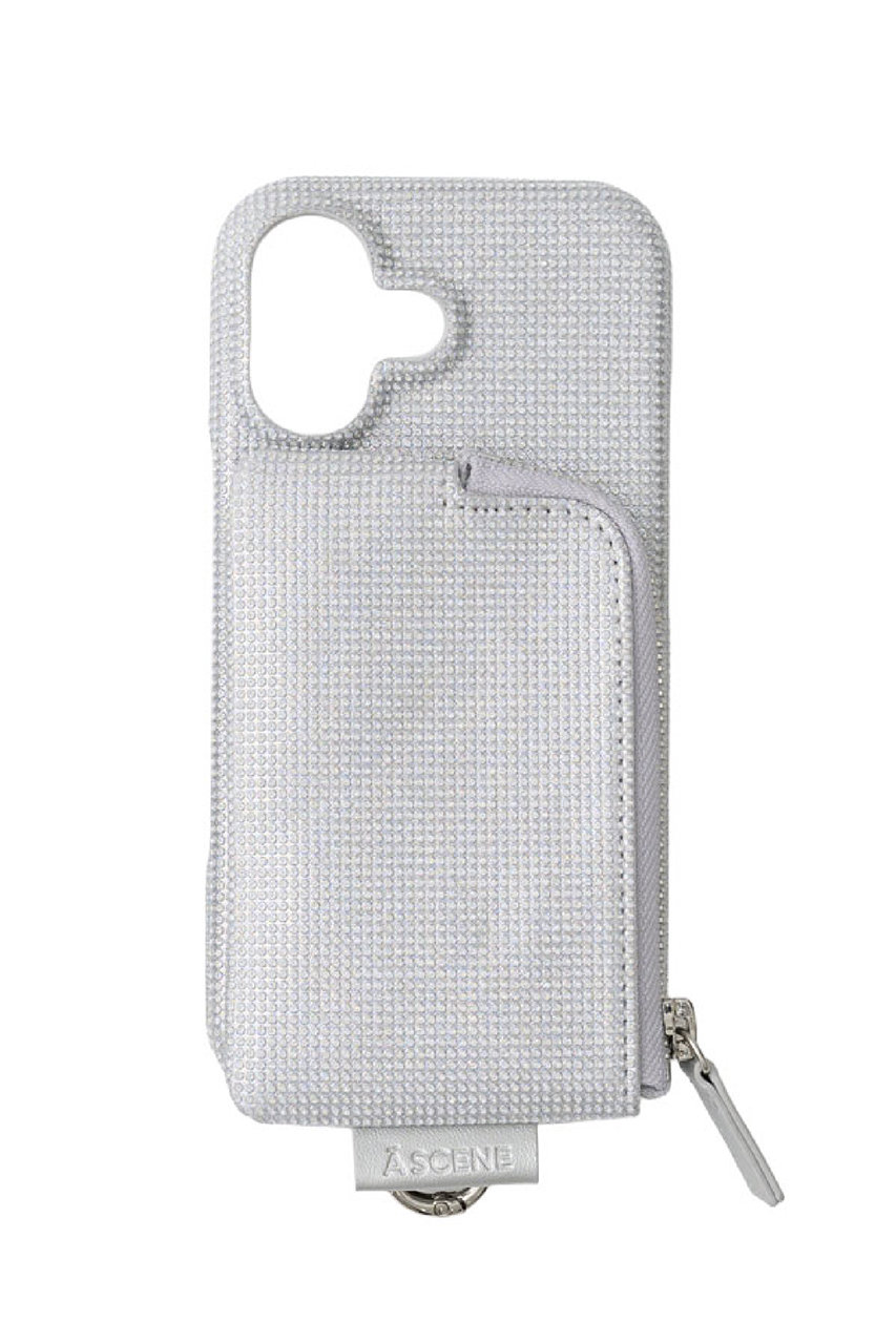 エーシーン/A SCENEのiPhone15/15Pro Kirakira case(silver/AS02_047)
