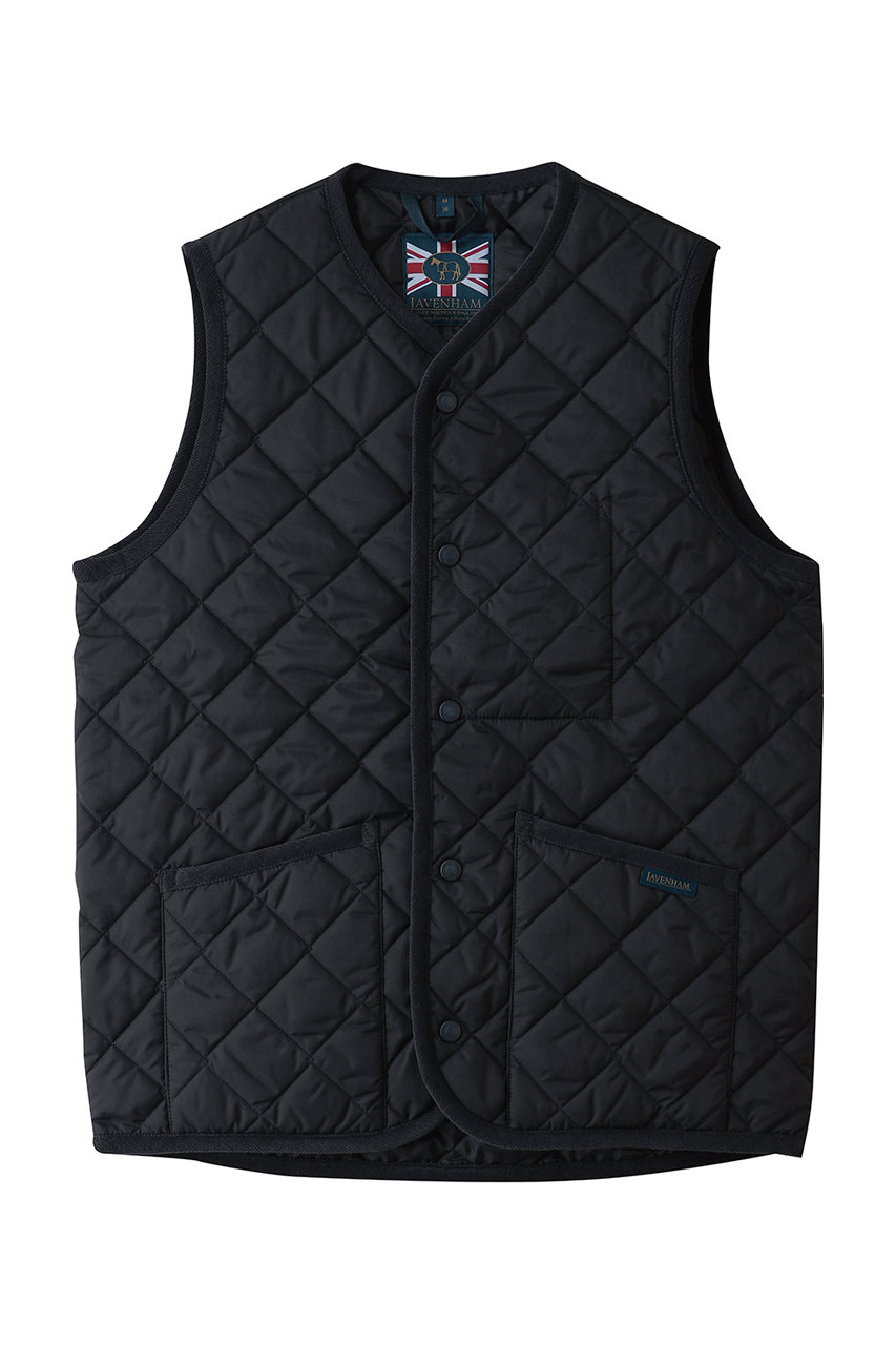 LAVENHAM 【MEN】THORNHAM キルティングジレ (ディープネイビー, M) ラベンハム ELLE SHOP