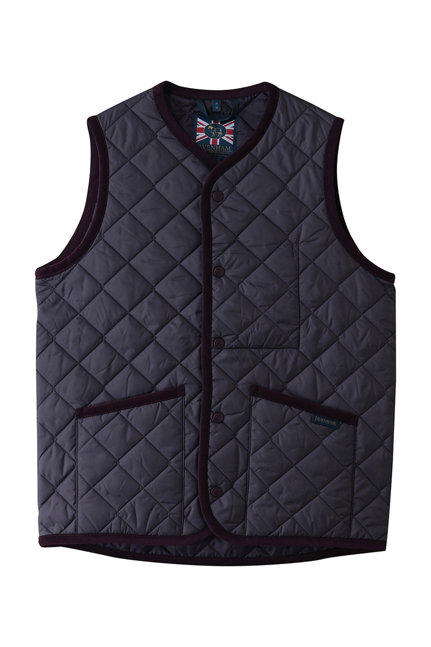 LAVENHAM 【MEN】THORNHAM キルティングジレ (ロイヤルパープル, M) ラベンハム ELLE SHOP