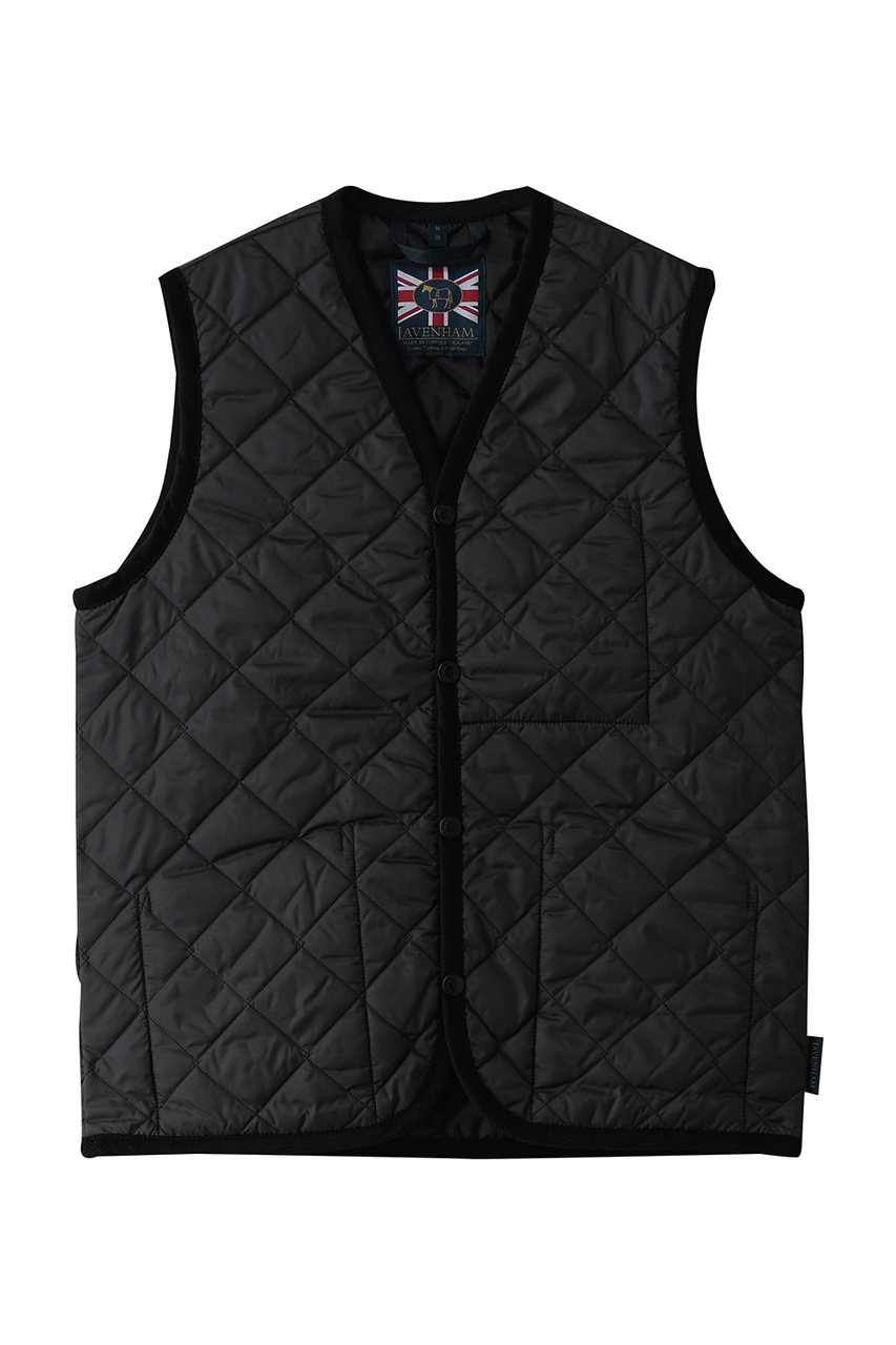 LAVENHAM 【MEN】DUBLIN キルティングジレ (セーブルブラック, M) ラベンハム ELLE SHOP