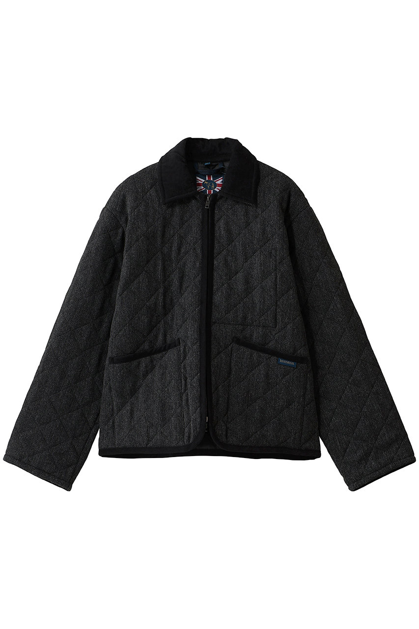 LAVENHAM 【MEN】WOOL TEYNHAM キルティングブルゾン (ブラック, M) ラベンハム ELLE SHOP