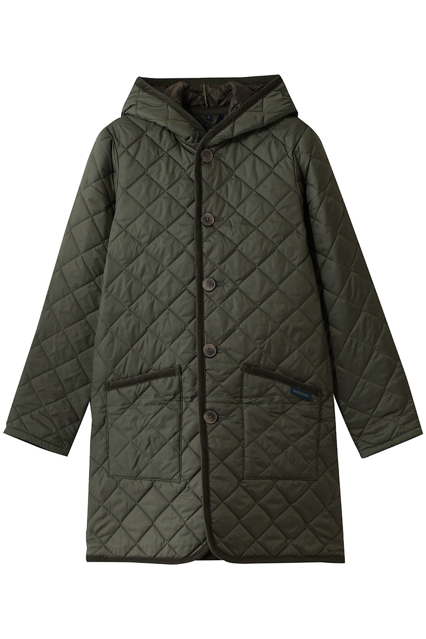 LAVENHAM BRUNDON フード付き キルティングコート (オリーブグリーン, 8) ラベンハム ELLE SHOP