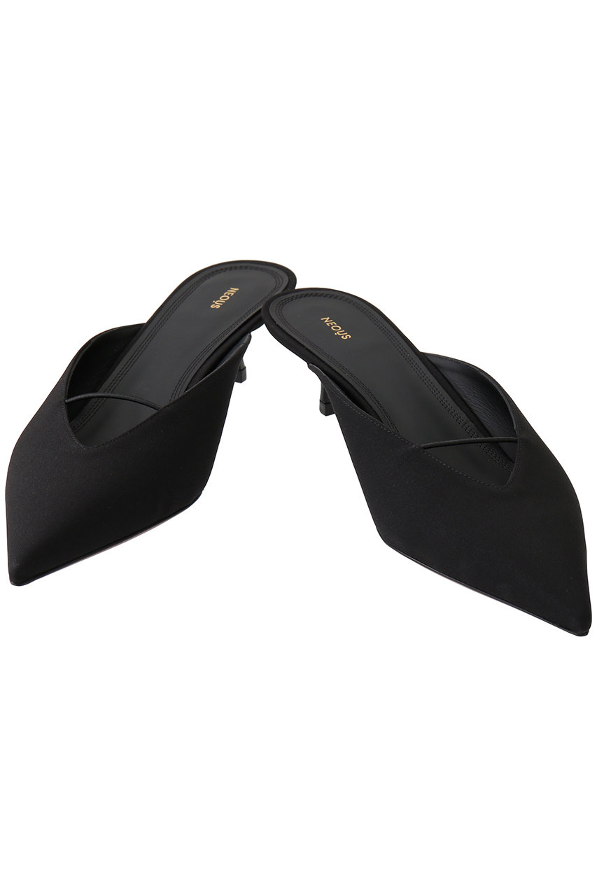 NEOUS(ネウス)｜MATAR 40 サテンミュール/ブラック の通販｜ELLESHOP