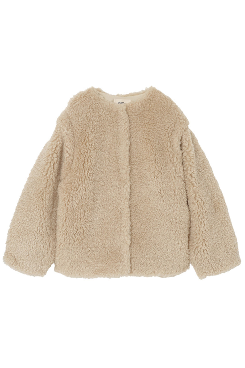 ミラ ショーン バイ チカ キサダ/mila schon by chika kisadaのフェイクファー ボア 2WAYブルゾン(ベージュ/506-41102)