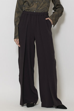 ミラ ショーン バイ チカ キサダ/mila schon by chika kisadaのジョーゼット サイドデザイン パンツ(110600/110601)