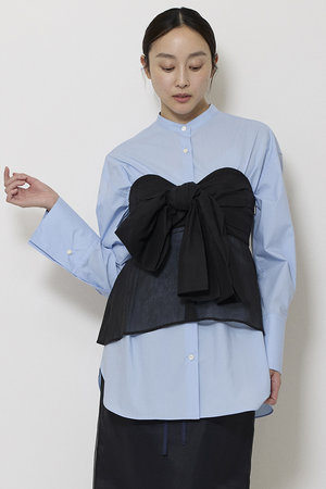 ミラ ショーン バイ チカ キサダ/mila schon by chika kisadaのコットン オーガンジー ビスチェ(110400/110401)