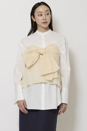 ミラ ショーン バイ チカ キサダ/mila schon by chika kisadaのコットン オーガンジー ビスチェ(110400/110401)