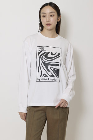 ミラ ショーン バイ チカ キサダ/mila schon by chika kisadaのMBYCグラフィック ロングスリーブTシャツ(110100/110103)