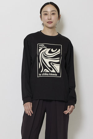 ミラ ショーン バイ チカ キサダ/mila schon by chika kisadaのMBYCグラフィック ロングスリーブTシャツ(110100/110103)