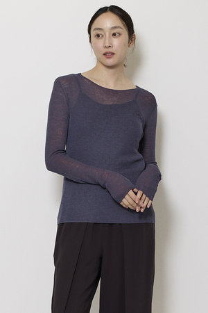 ミラ ショーン バイ チカ キサダ/mila schon by chika kisadaのエンブロイダリー シアーニット プルオーバー(110300/110301)