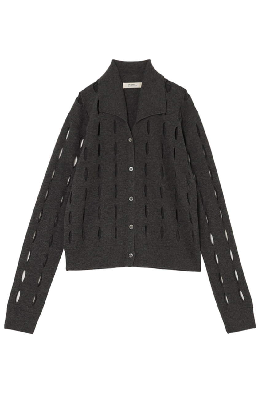 ミラ ショーン バイ チカ キサダ/mila schon by chika kisadaのスリットデザイン カーディガン(チャコール/506-45703)