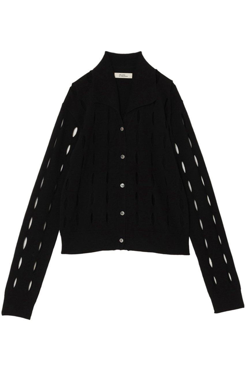 ミラ ショーン バイ チカ キサダ/mila schon by chika kisadaのスリットデザイン カーディガン(ブラック/506-45703)