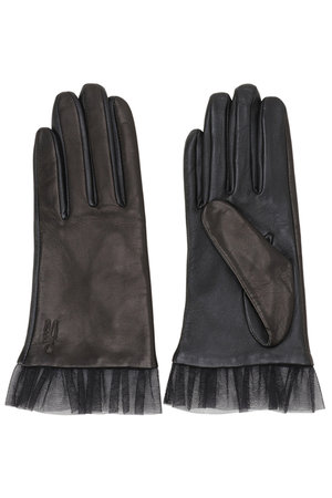 ミラ ショーン バイ チカ キサダ/mila schon by chika kisadaのチュール レザー グローブ(140600/140601)