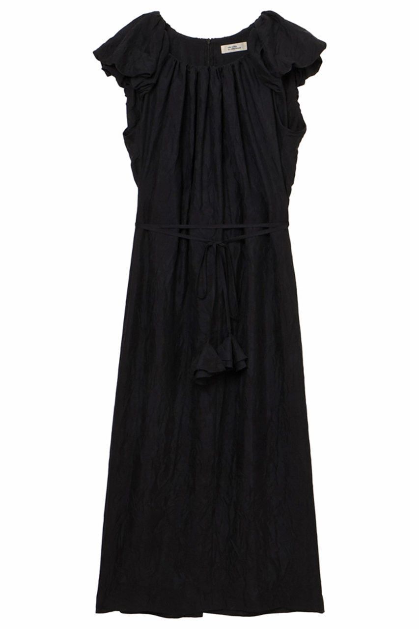 ミラ ショーン バイ チカ キサダ/mila schon by chika kisadaのシルク混クリンクルクロスワンピース(ブラック/50651301603)