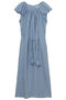 シルク混クリンクルクロスワンピース ミラ ショーン バイ チカ キサダ/mila schon by chika kisada ブルー