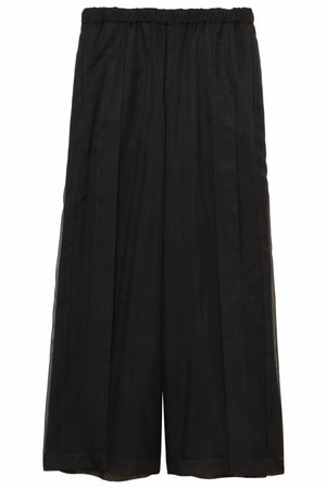 ミラ ショーン バイ チカ キサダ/mila schon by chika kisadaのオーガンジーレイヤードワイドタックパンツ(110600/110601)