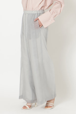 ミラ ショーン バイ チカ キサダ/mila schon by chika kisadaのオーガンジーレイヤードワイドタックパンツ(110600/110601)